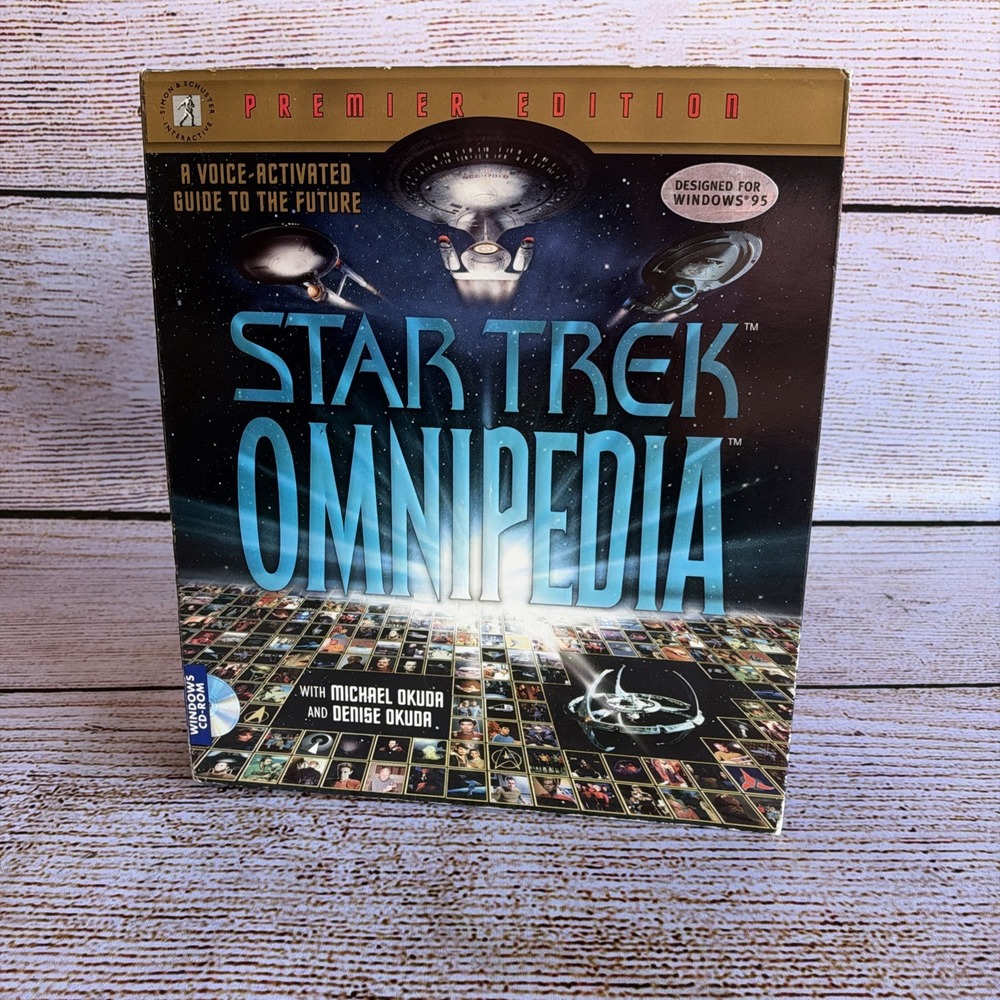Star Trek Omnipedia Premier Edition Windows CD-ROM With Hat